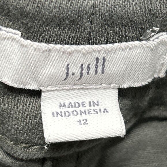 J Jill Women’s 12 Ankle Pants Green High Rise Embroidered - Picture 7 of 12